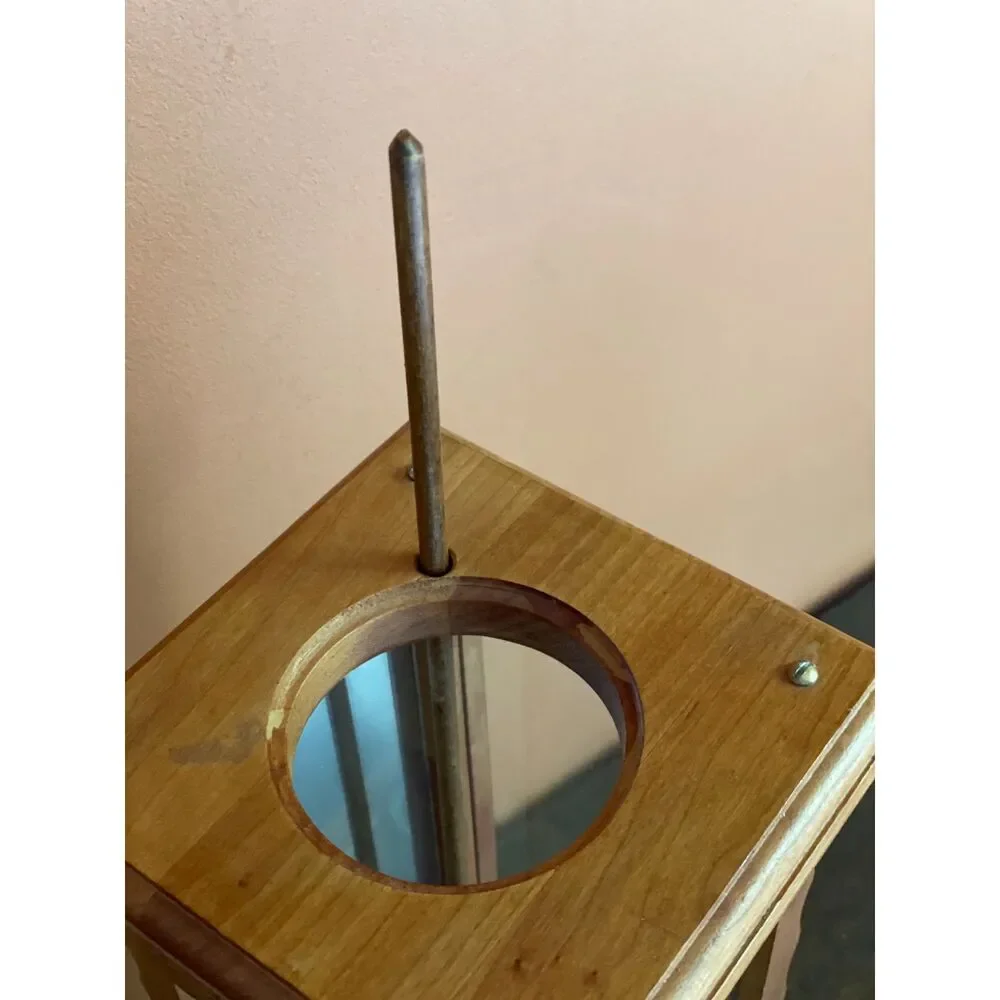Vintage Mission Lantern Pull-Up Candle Holder – Wood & Glass classic